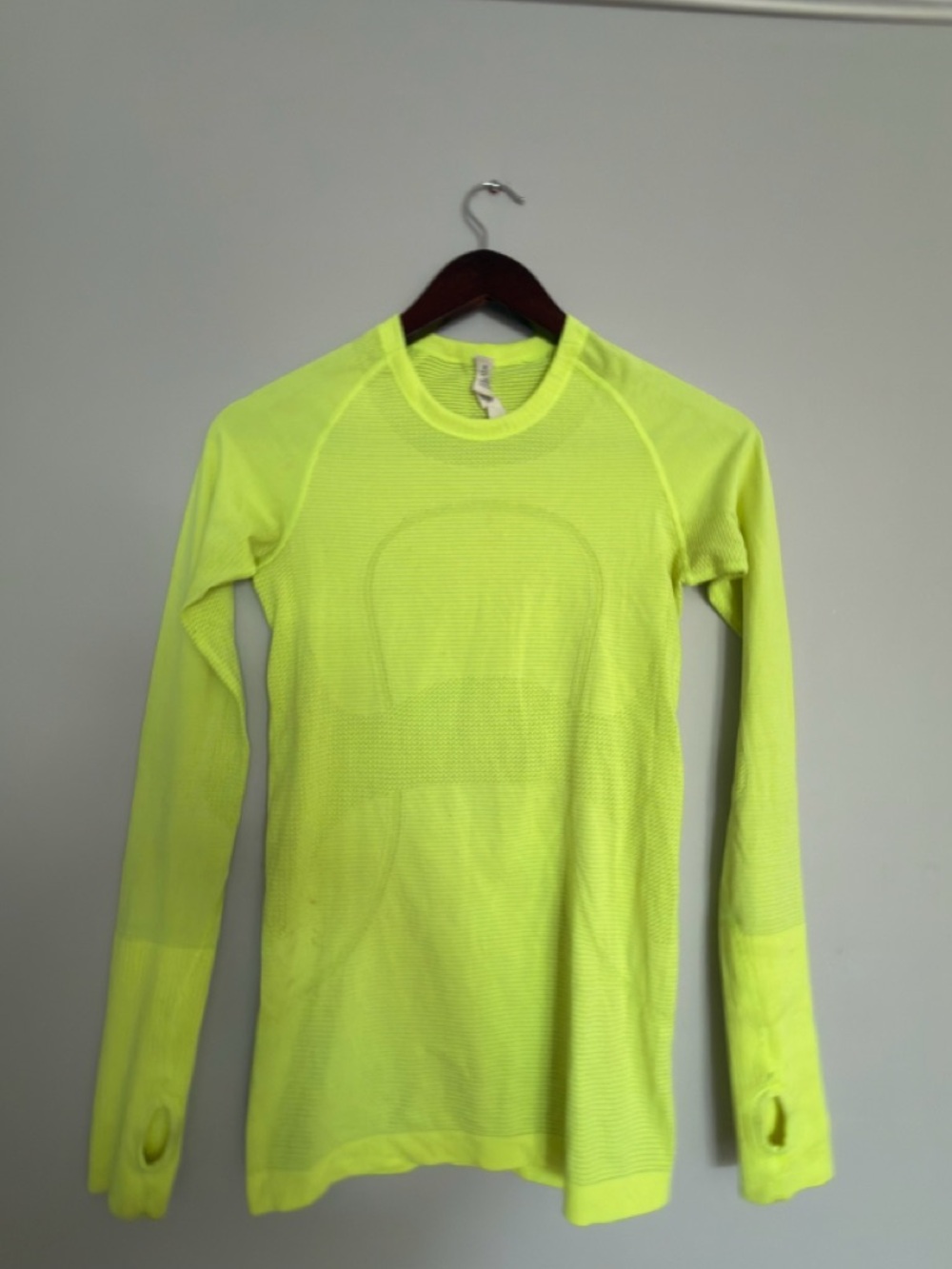 lululemon Neon Yellow Long Sleeve Tee
